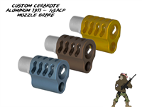 Custom Cerakote Aluminum Muzzle Brake Compensator Type-B for Full Size 1911  .45 ACP - Choice of Color