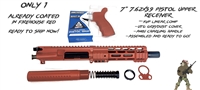AR15 7" 7.62X39 Upper Assembly - READY TO SHIP NOW  in Firehouse Red