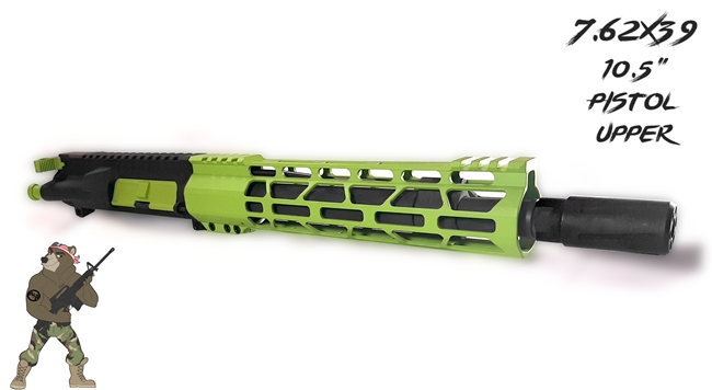 AR15 7.62x39 10.5" Pistol Upper Receiver - Available in several colors