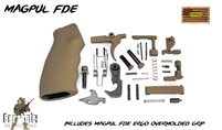 Magpul FDE Complete Lower Parts Kit with Ergo Overmolded Grip