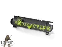 Radioactive AR15 Stripped Upper Receiver - Customizable in your choice of Color - Shown here in Zombie Green